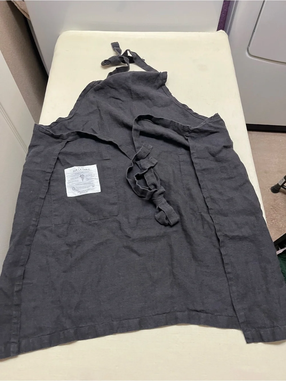 Sur La Table washed linen apron